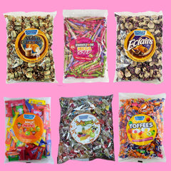 6 Bags for £40! - Milk n Caramel, Magic Stix, Eclairs, Magic Chews, Jollyland, Toffees Candy Sweet Bags