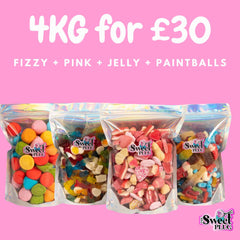 4kg Sweet Bundle - 1kg Fizzy + 1kg Pink + 1kg Jelly + 1kg Paintballs