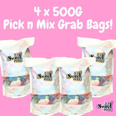 4 x 500g Pick n Mix Grab Sweet Bags!