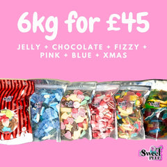 6KG FOR £45! JELLY + CHOCOLATE + FIZZY + PINK + BLUE + XMAS Candy Bonbon
