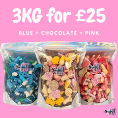3kg for £25! 1kg Chocolate + 1kg Pink + 1kg Blue