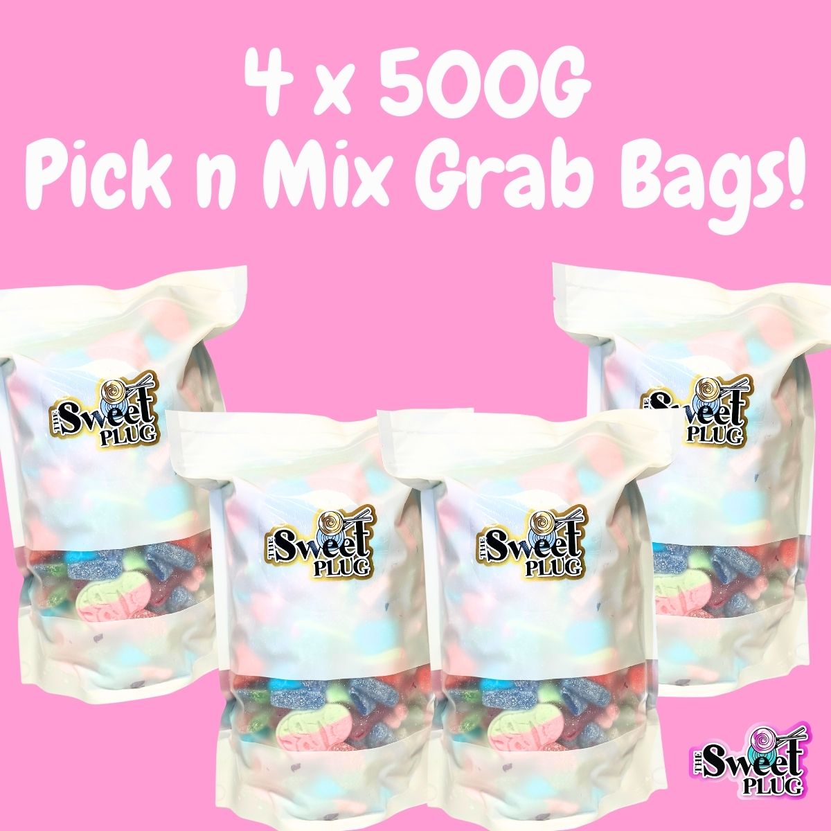4 x 500g Pick n Mix Grab Sweet Bags!