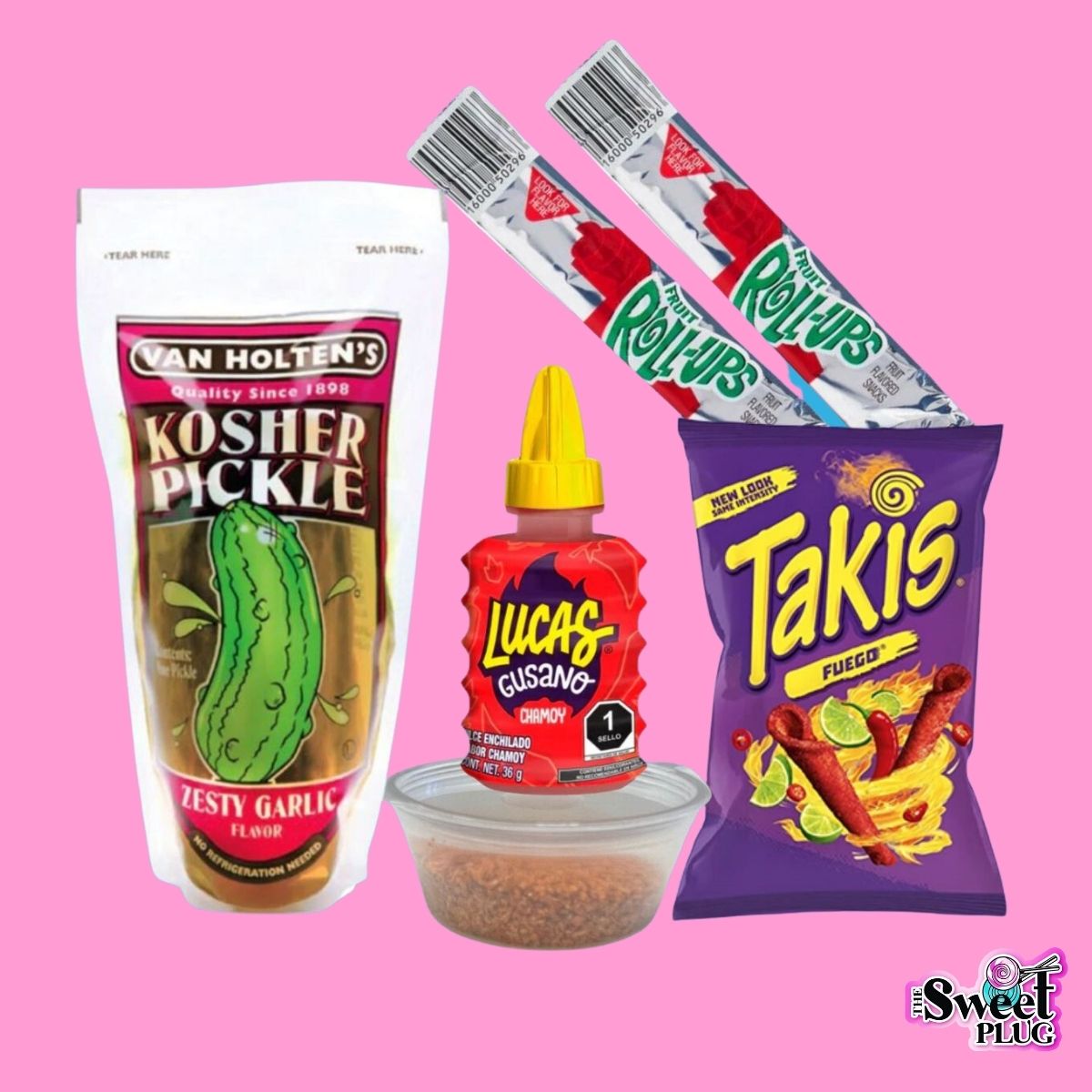 Kosher Van Holten's Pickle Kit - Lucas Chamoy, Tajin, Van Holten, Takis
