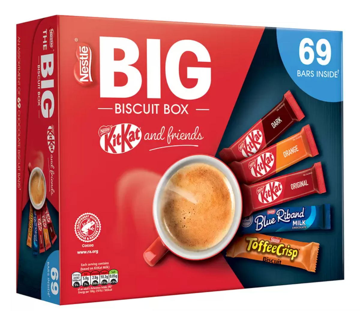 Nestle Big Biscuit Box Kitkat & Friends, 69 Bars